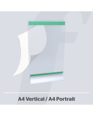 PosterFix® Sobremesa A4V Metacrilato Transparente Verde