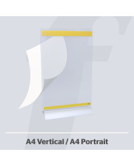PosterFix® Sobremesa A4V Metacrilato Transparente Amarillo